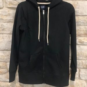 GAP oversized black zip up hoodie, size XS